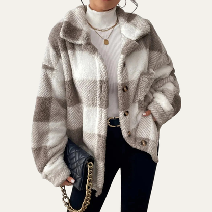 Elarova | Oversized Damen-Shacket mit Karomuster