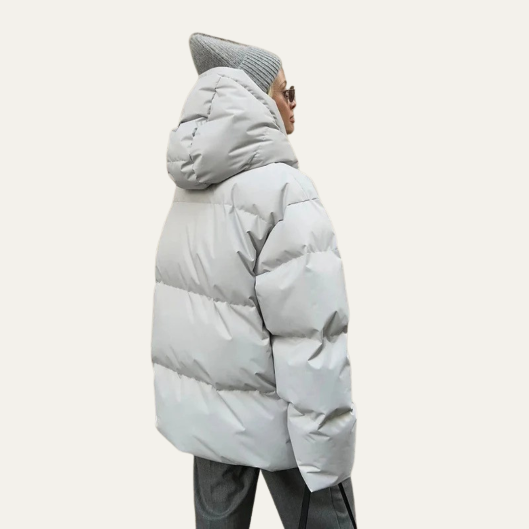 Elarova | Oversized Damen-Steppjacke mit Stehkragen und kurzem Schnitt