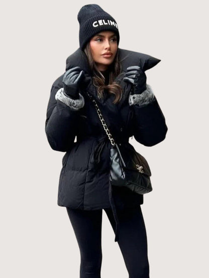 Elarova | Oversized Damen-Wickel-Steppjacke