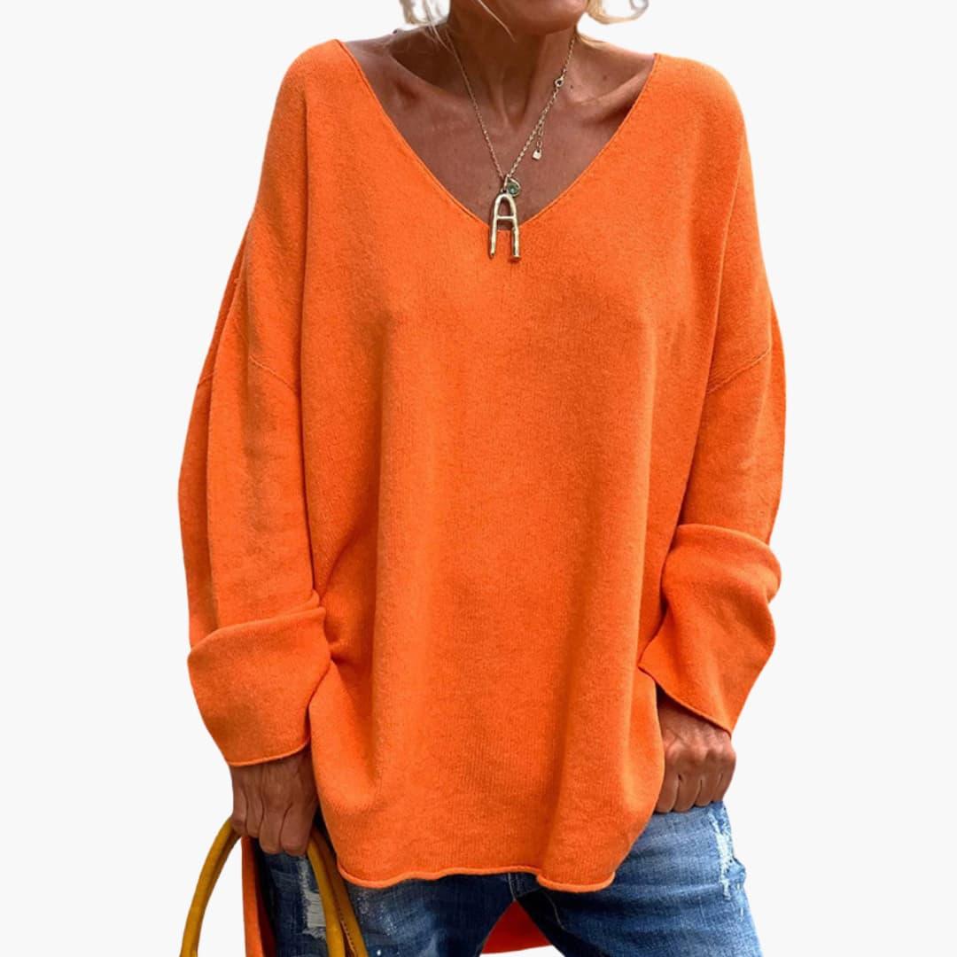 Elarova | Oversized Langarm Shirt für Damen