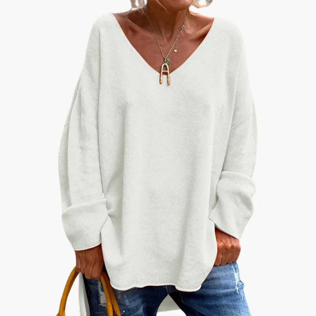 Elarova | Oversized Langarm Shirt für Damen