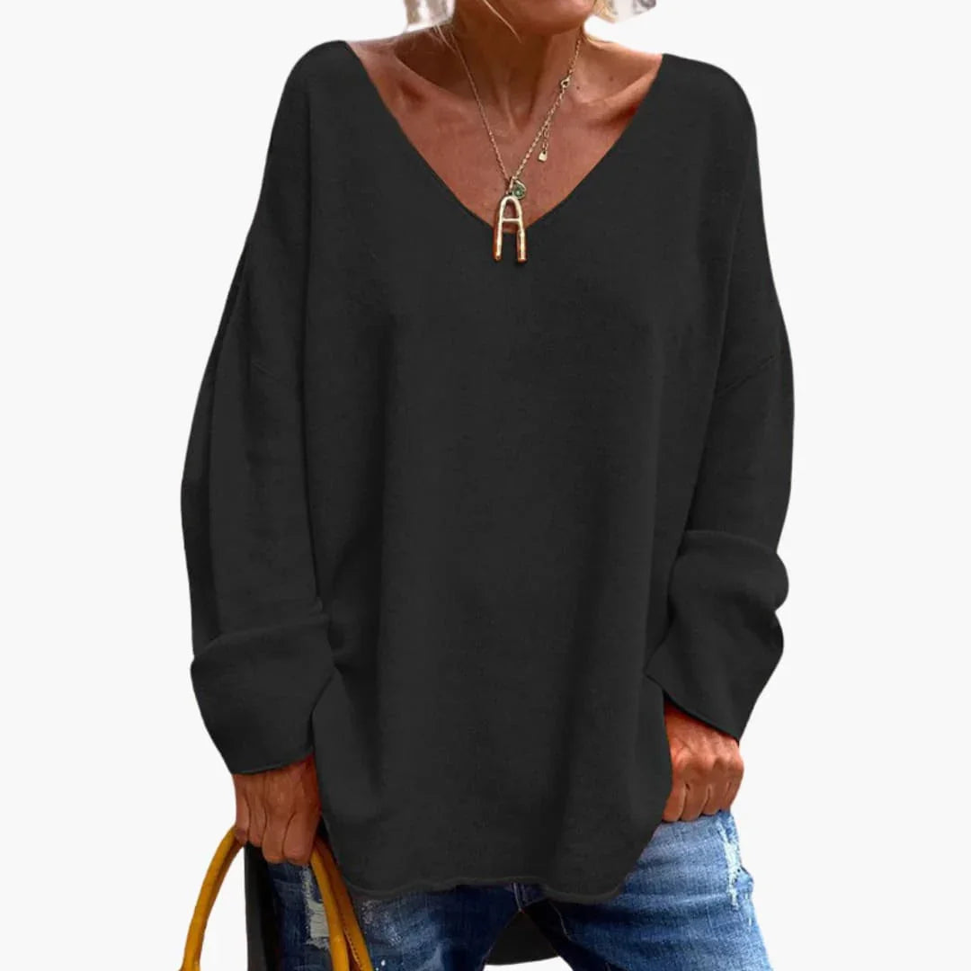 Elarova | Oversized Langarm Shirt für Damen