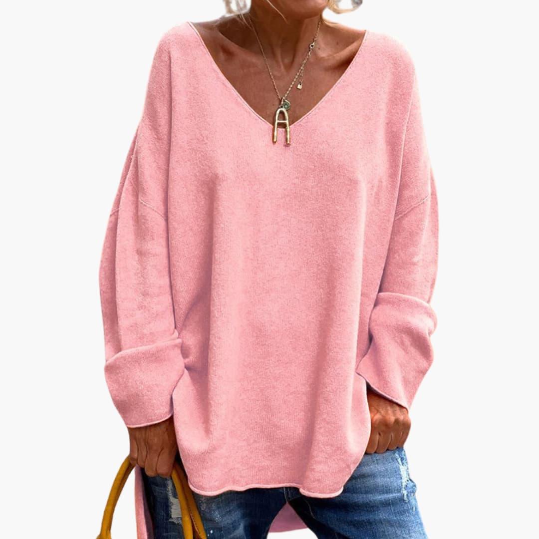 Elarova | Oversized Langarm Shirt für Damen