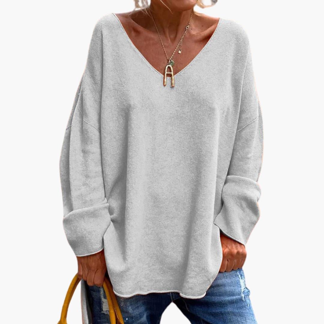 Elarova | Oversized Langarm Shirt für Damen