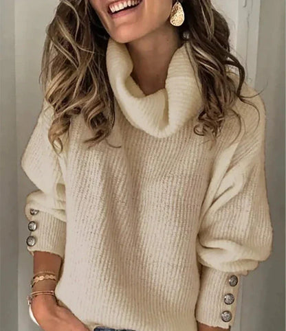 Elarova | Oversized Warme Damen Rollkragenpullover