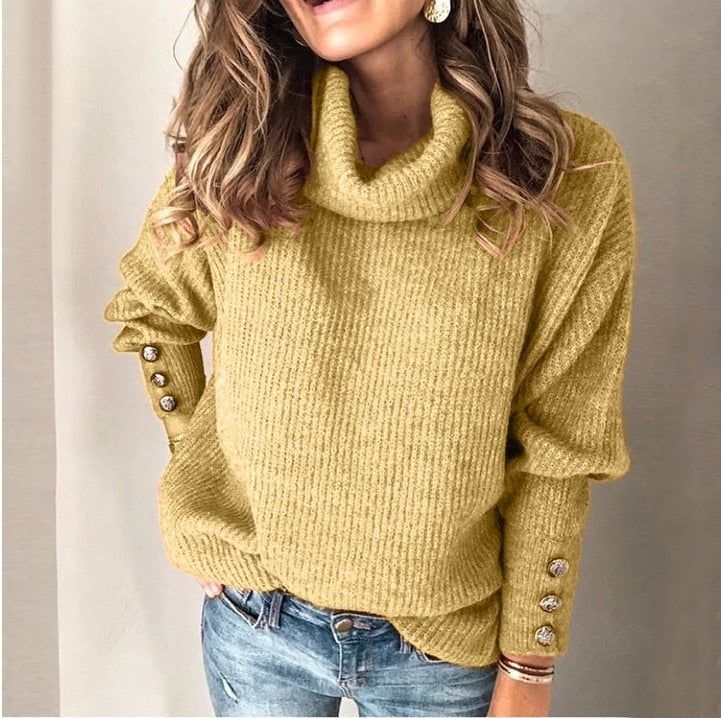 Elarova | Oversized Warme Damen Rollkragenpullover