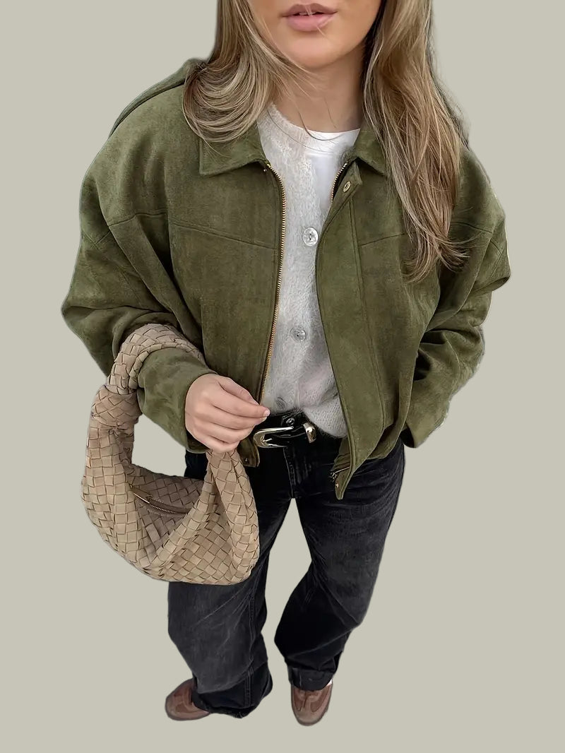 Elarova | OversizedBomberjacke für Damen (kurz geschnitten)