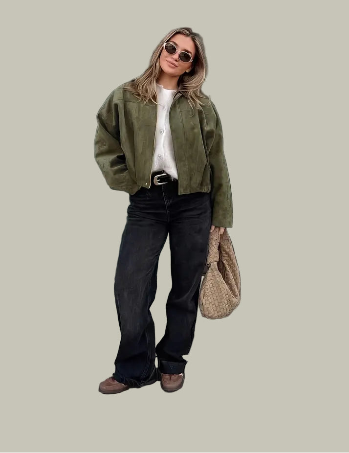 Elarova | OversizedBomberjacke für Damen (kurz geschnitten)