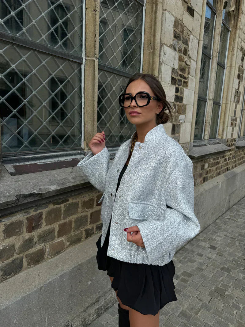 Elarova | Pailetten-Bomberjacke
