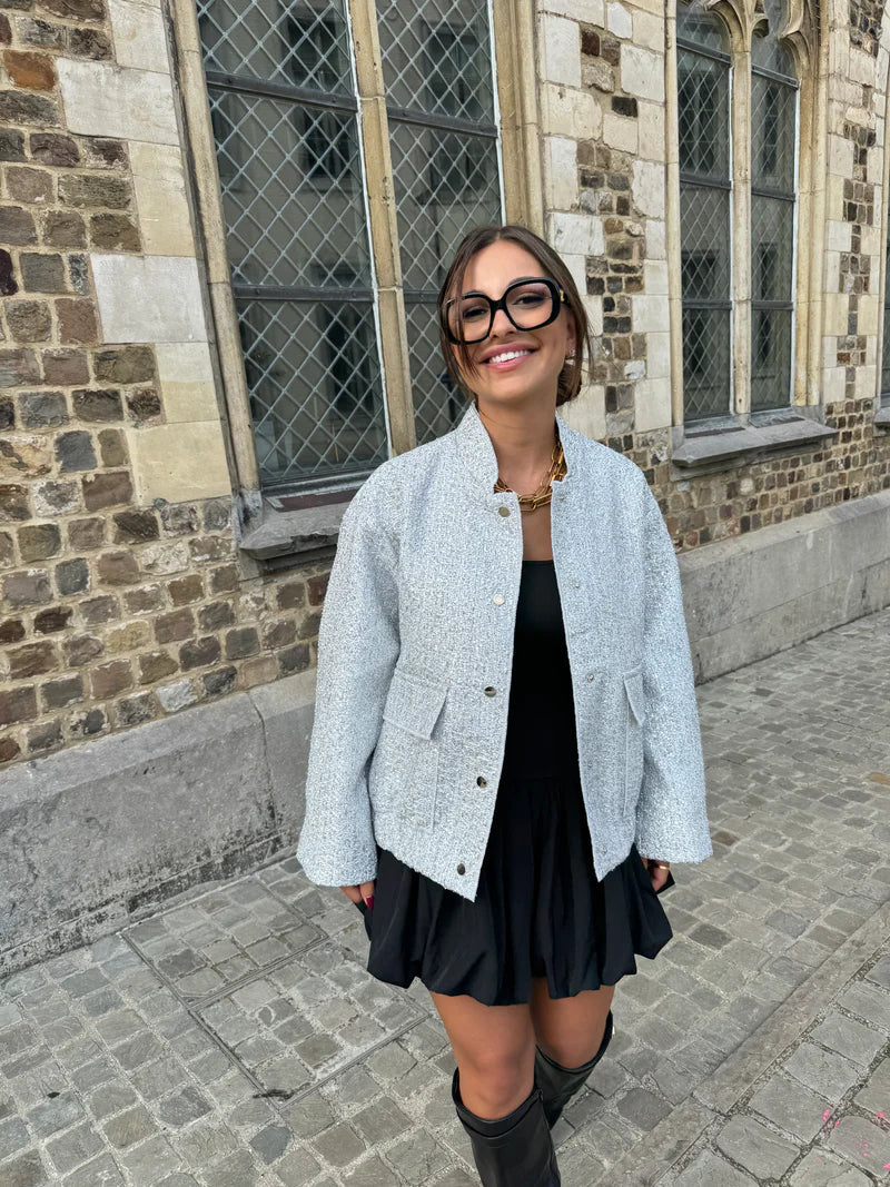 Elarova | Pailetten-Bomberjacke
