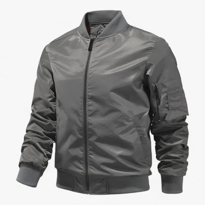 Elarova | Pilot Jacket Herren - Stehkragen Fliegerjacke Einfarbig