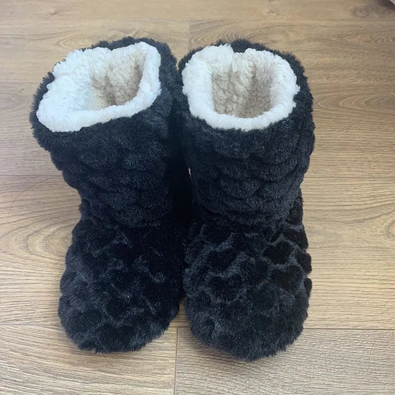 Elarova | Plüsch Hausschuh - gemütliche Fleece-Pantoffeln