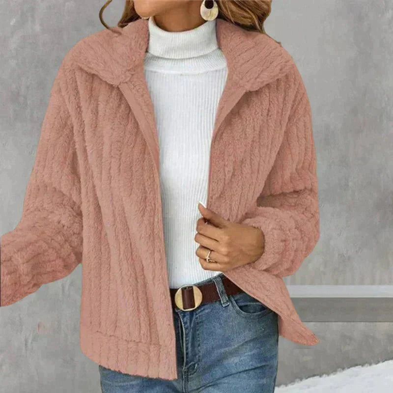Elarova | Plüsch-Strickjacke für Damen