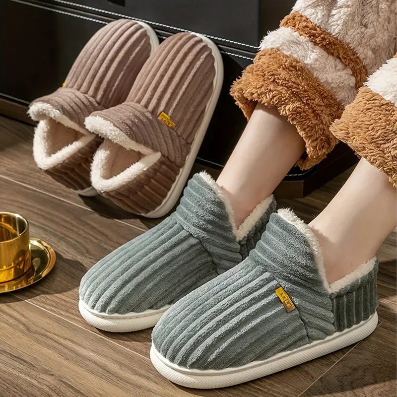 Elarova | Plüschschuhe Damen - weiche komfortable Hausschuhe für zu Hause