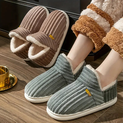 Elarova | Plüschschuhe Damen - weiche komfortable Hausschuhe für zu Hause