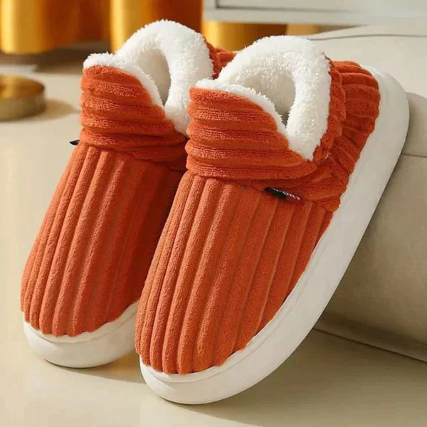 Elarova | Plüschschuhe Damen - weiche komfortable Hausschuhe für zu Hause