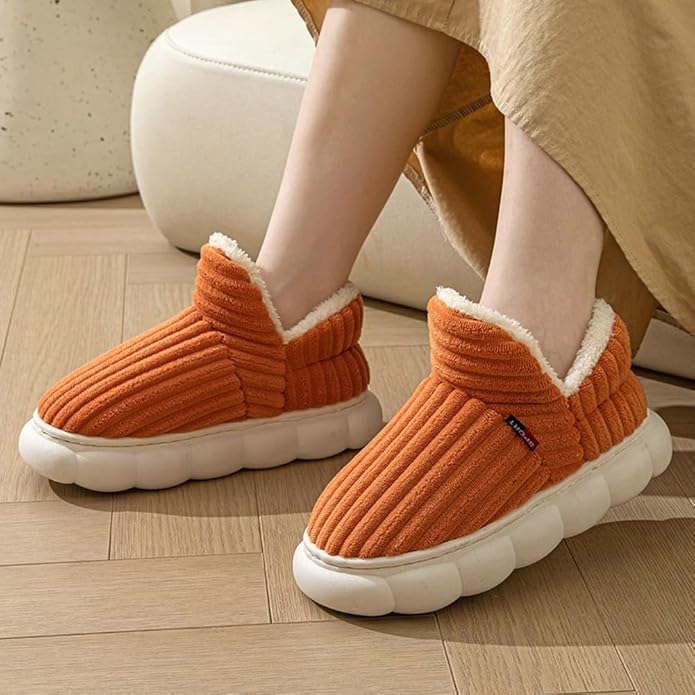 Elarova | Plüschschuhe Damen - weiche komfortable Hausschuhe für zu Hause
