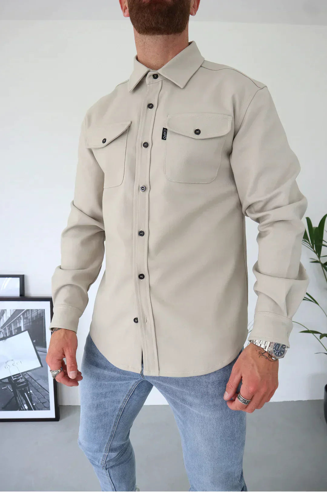 Elarova | Premium-Jacke mit Knopfverschluss für Herren | Stylische und bequeme Jacke