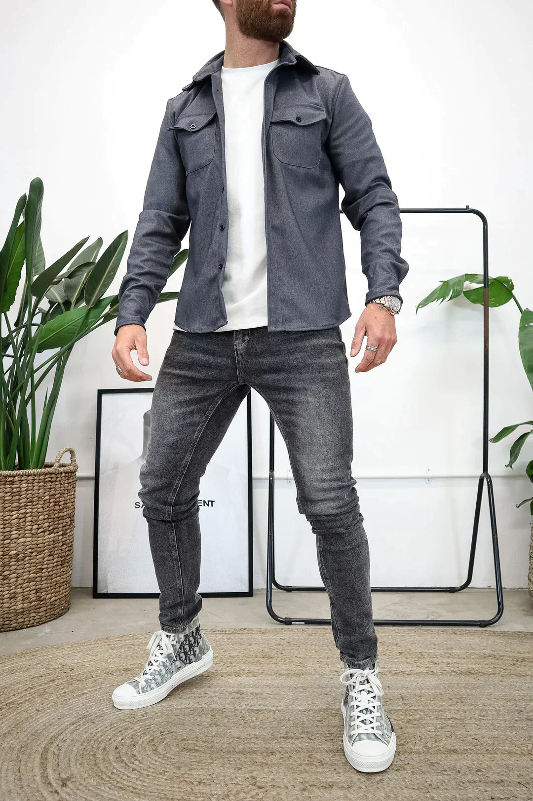 Elarova | Premium-Jacke mit Knopfverschluss für Herren | Stylische und bequeme Jacke