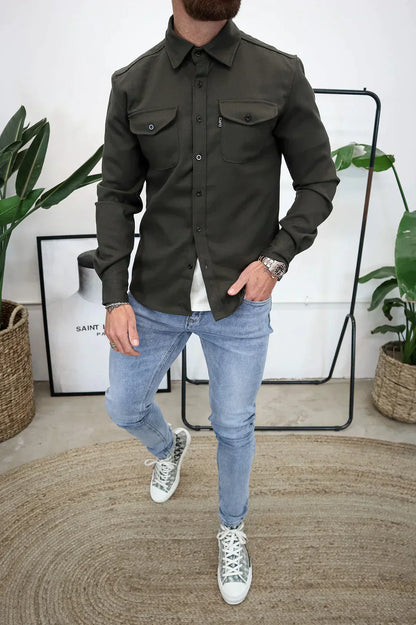 Elarova | Premium-Jacke mit Knopfverschluss für Herren | Stylische und bequeme Jacke