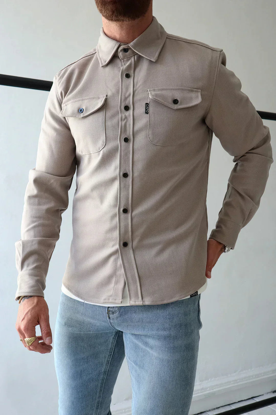 Elarova | Premium-Jacke mit Knopfverschluss für Herren | Stylische und bequeme Jacke