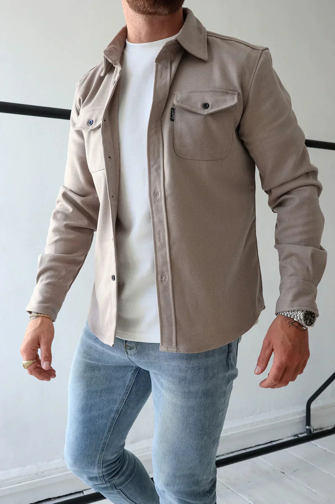 Elarova | Premium-Jacke mit Knopfverschluss für Herren | Stylische und bequeme Jacke