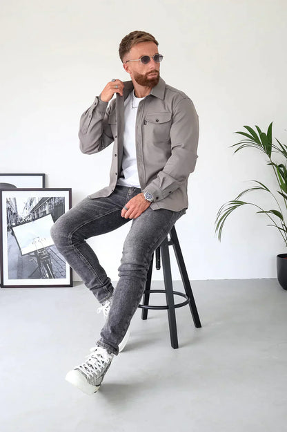 Elarova | Premium-Jacke mit Knopfverschluss für Herren | Stylische und bequeme Jacke