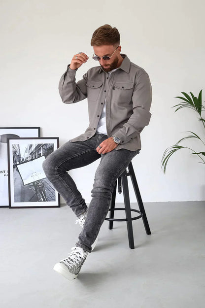 Elarova | Premium-Jacke mit Knopfverschluss für Herren | Stylische und bequeme Jacke