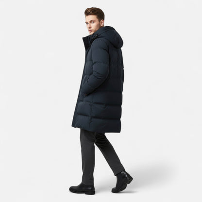 Elarova | Premium-Winter-Daunenparka für Herren – Isolierte Eleganz mit Kapuze