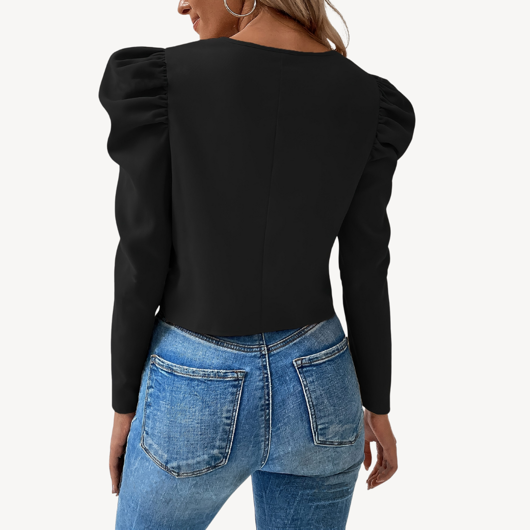 Elarova | Puffärmel-Reißverschlussjacke Damen