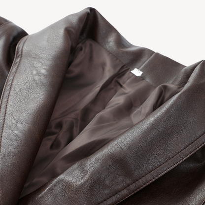 Elarova | Puffer-Blazerjacke aus Leder für Damen