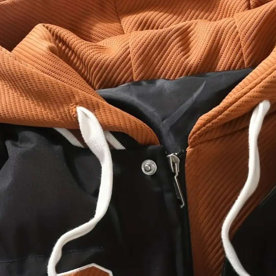 Elarova | Puffer-Collegejacke mit Kapuze für Herren