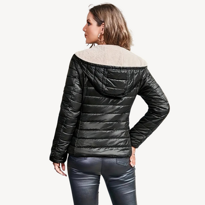 Elarova | Pufferjacke für Damen mit Sherpa-Futter und Reißverschluss