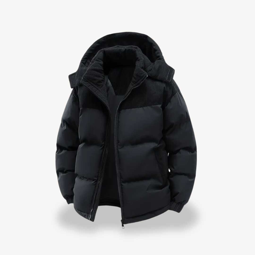 Elarova | Pufferjacke für Herren mit Cordkapuze