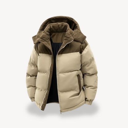 Elarova | Pufferjacke für Herren mit Cordkapuze