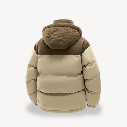 Elarova | Pufferjacke für Herren mit Cordkapuze
