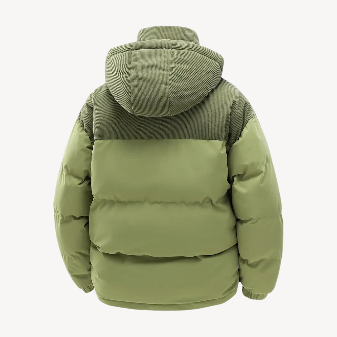 Elarova | Pufferjacke für Herren mit Cordkapuze