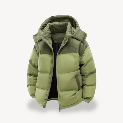 Elarova | Pufferjacke für Herren mit Cordkapuze