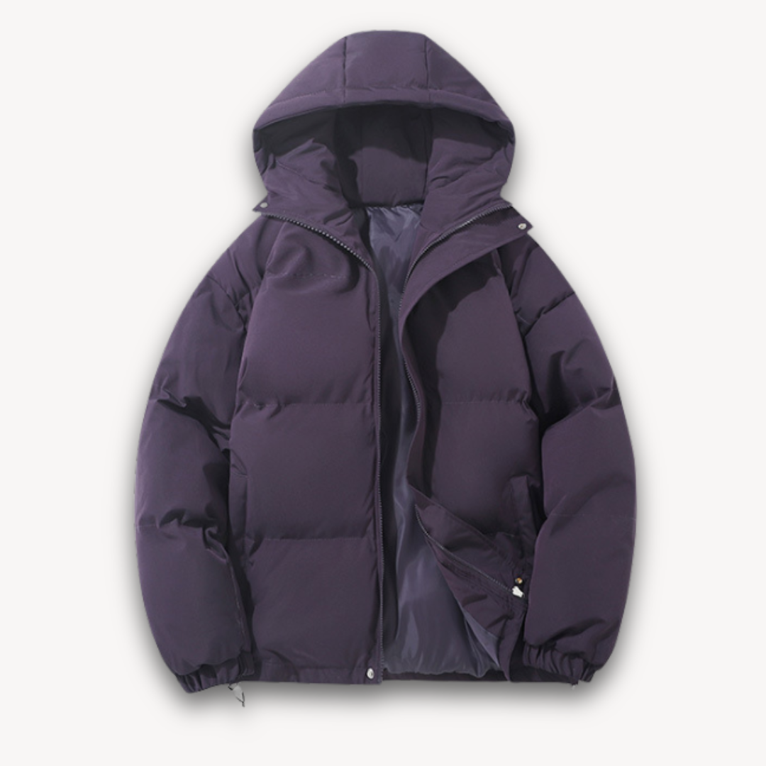 Elarova | Pufferjacke mit Kapuze für Herren – Warme Winteroberbekleidung für Erwachsene – Leichtes Polyester