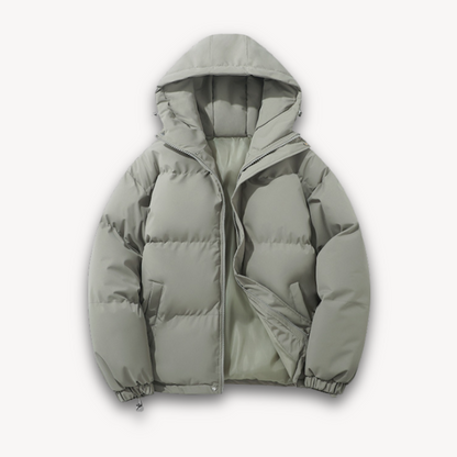 Elarova | Pufferjacke mit Kapuze für Herren – Warme Winteroberbekleidung für Erwachsene – Leichtes Polyester