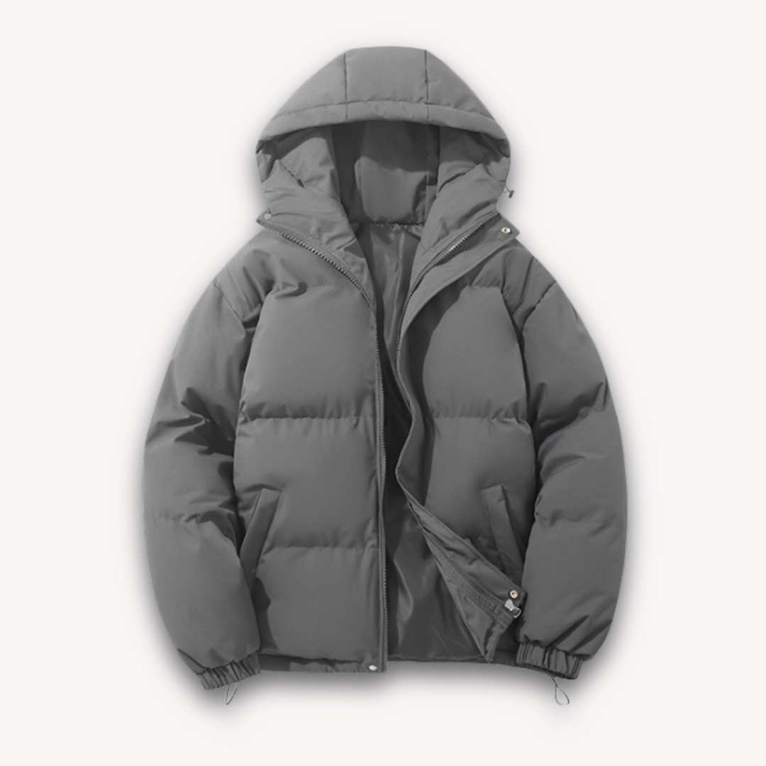 Elarova | Pufferjacke mit Kapuze für Herren – Warme Winteroberbekleidung für Erwachsene – Leichtes Polyester