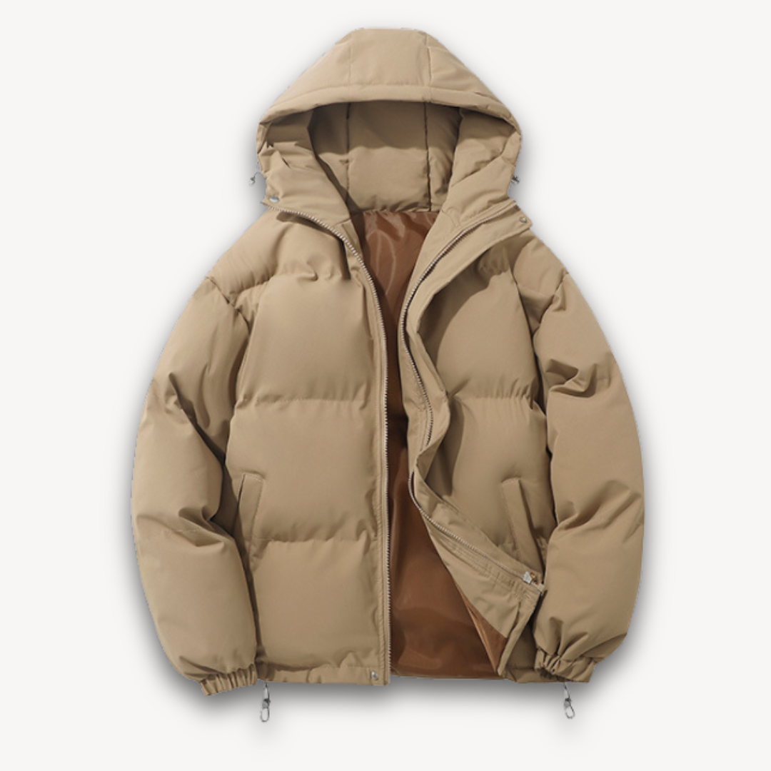 Elarova | Pufferjacke mit Kapuze für Herren – Warme Winteroberbekleidung für Erwachsene – Leichtes Polyester