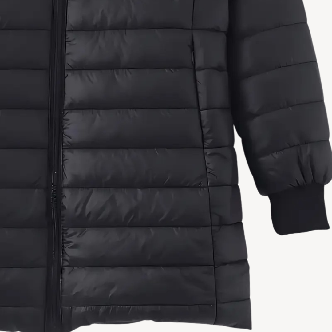 Elarova | Pufferjacke mit Kapuze und Sherpa-Futter für Damen