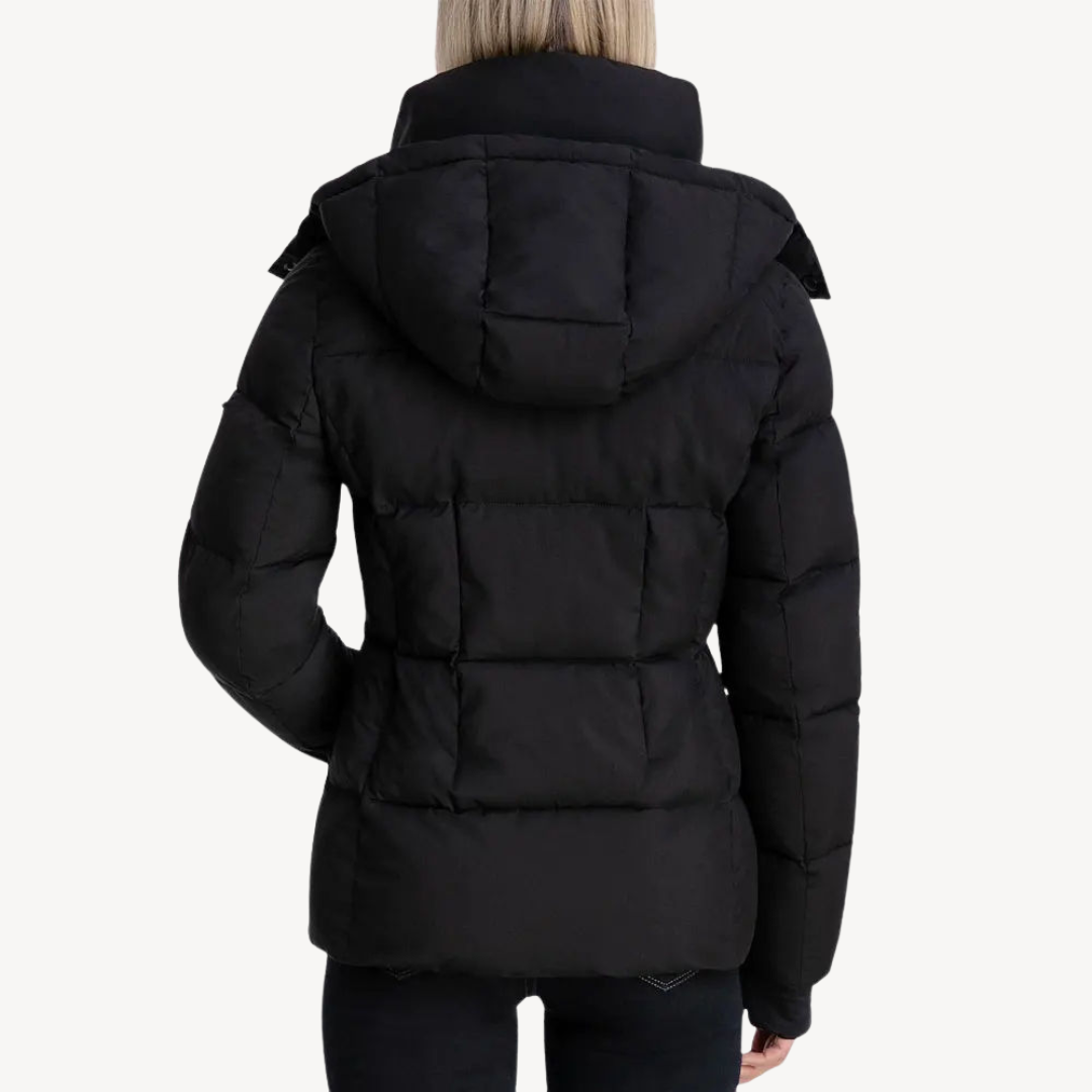 Elarova | Pufferjacke mit Kunstkapuze für Damen