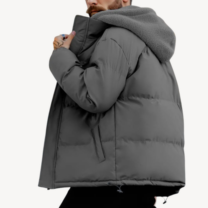 Elarova | Pufferjacke mit Sherpa-Futter und Kapuze für Herren