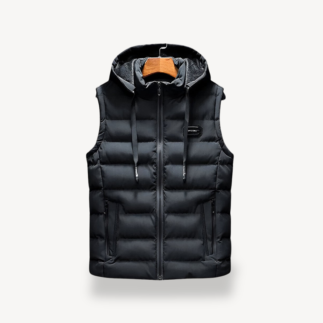 Elarova | Pufferweste für Herren mit Kapuze