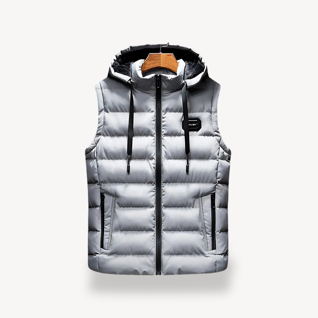 Elarova | Pufferweste für Herren mit Kapuze