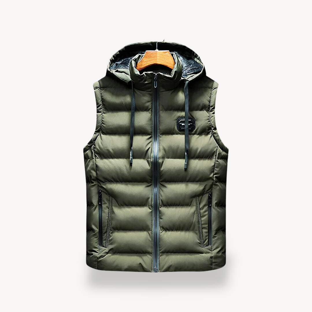 Elarova | Pufferweste für Herren mit Kapuze