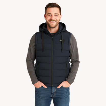 Elarova | Pufferweste für Herren mit Kapuze