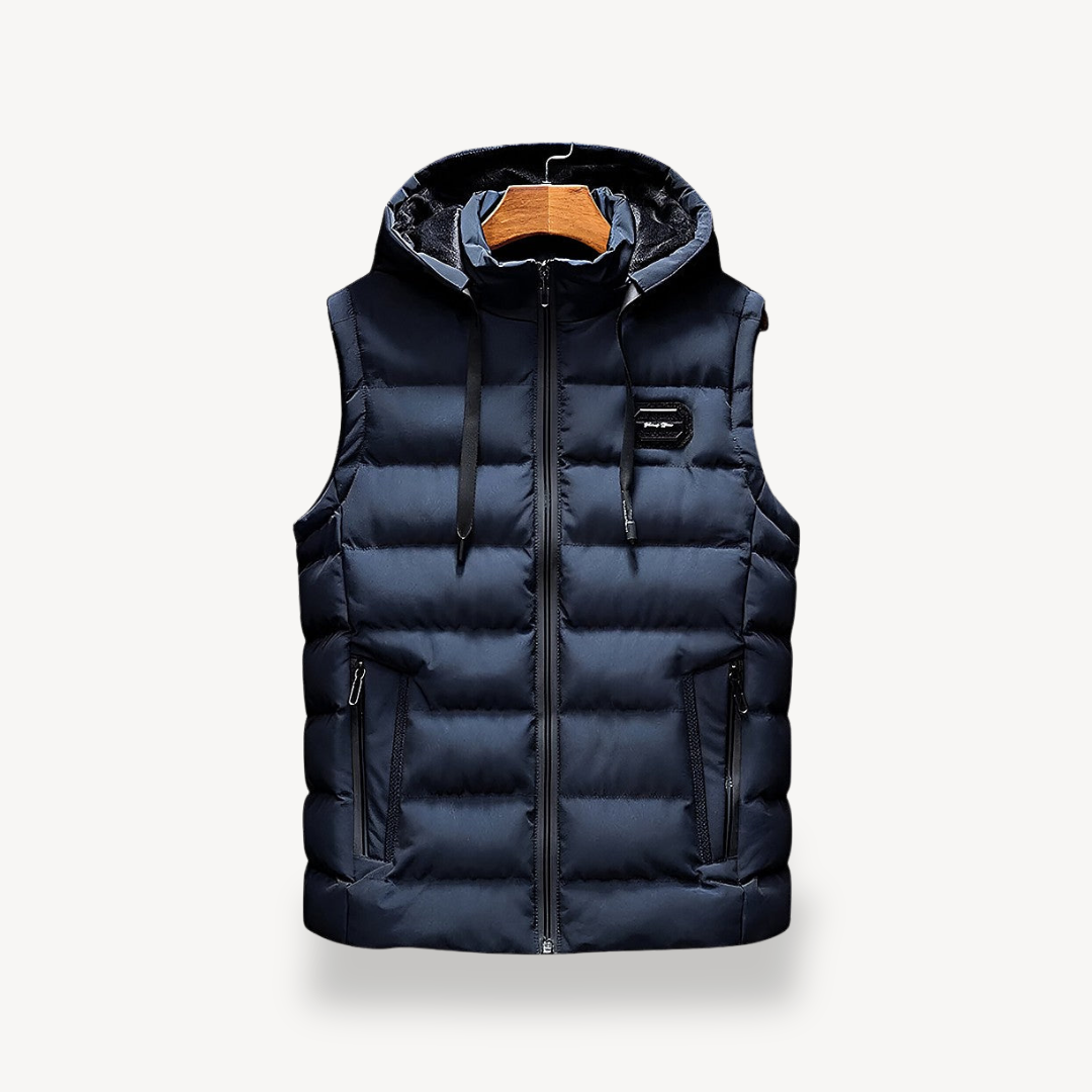 Elarova | Pufferweste für Herren mit Kapuze